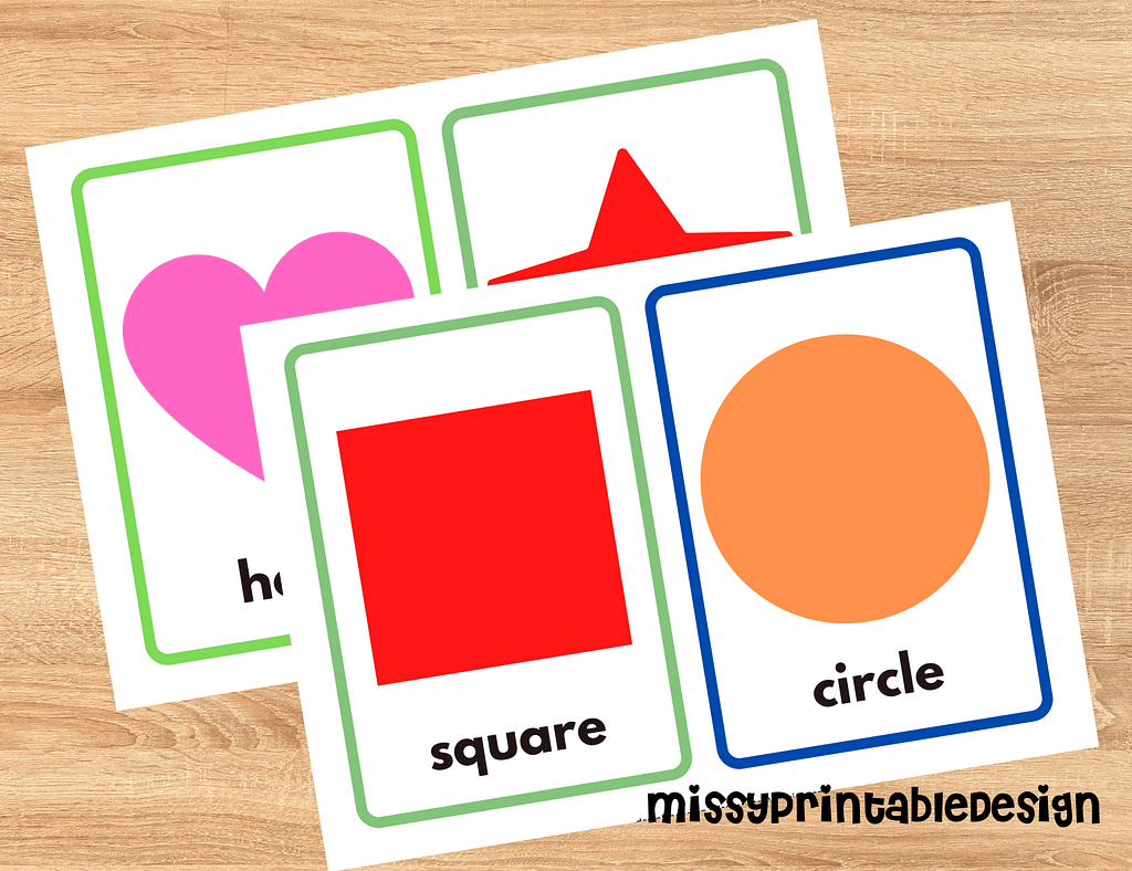 printable shape flashcards
