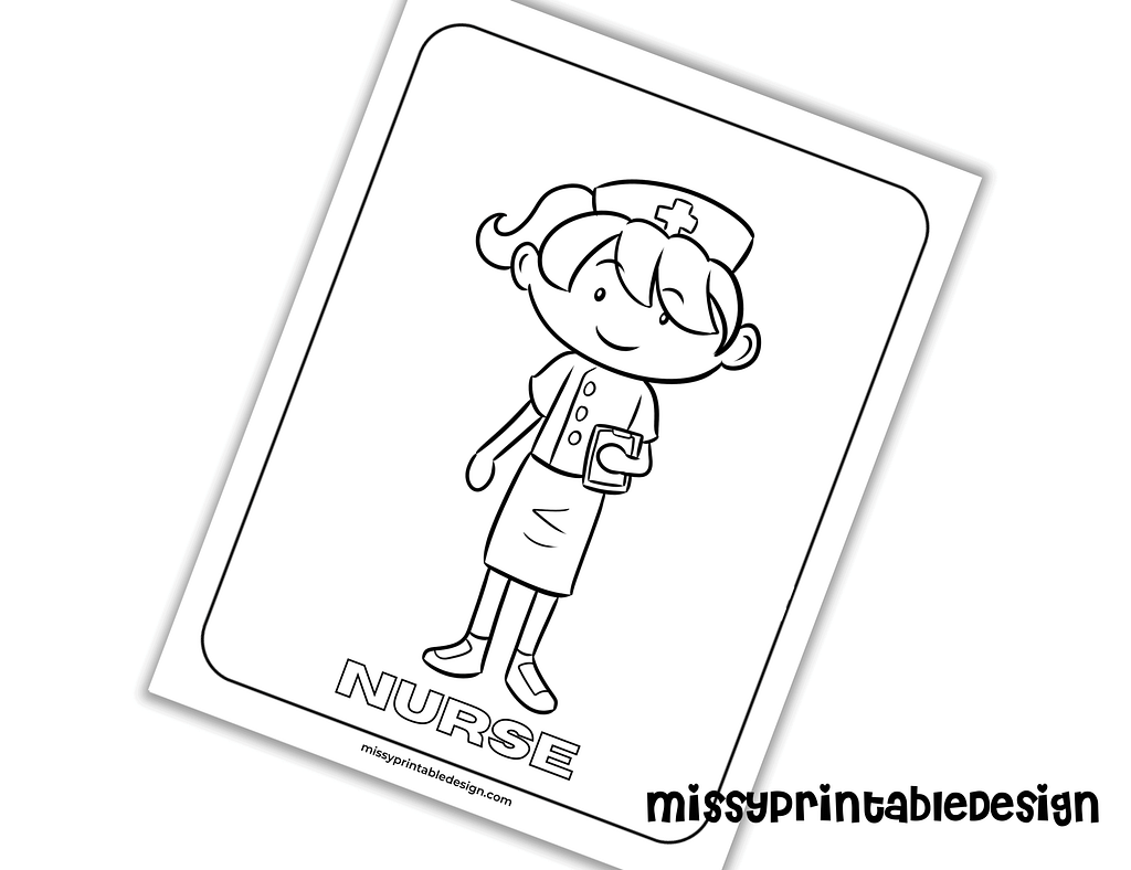 nurse coloring page