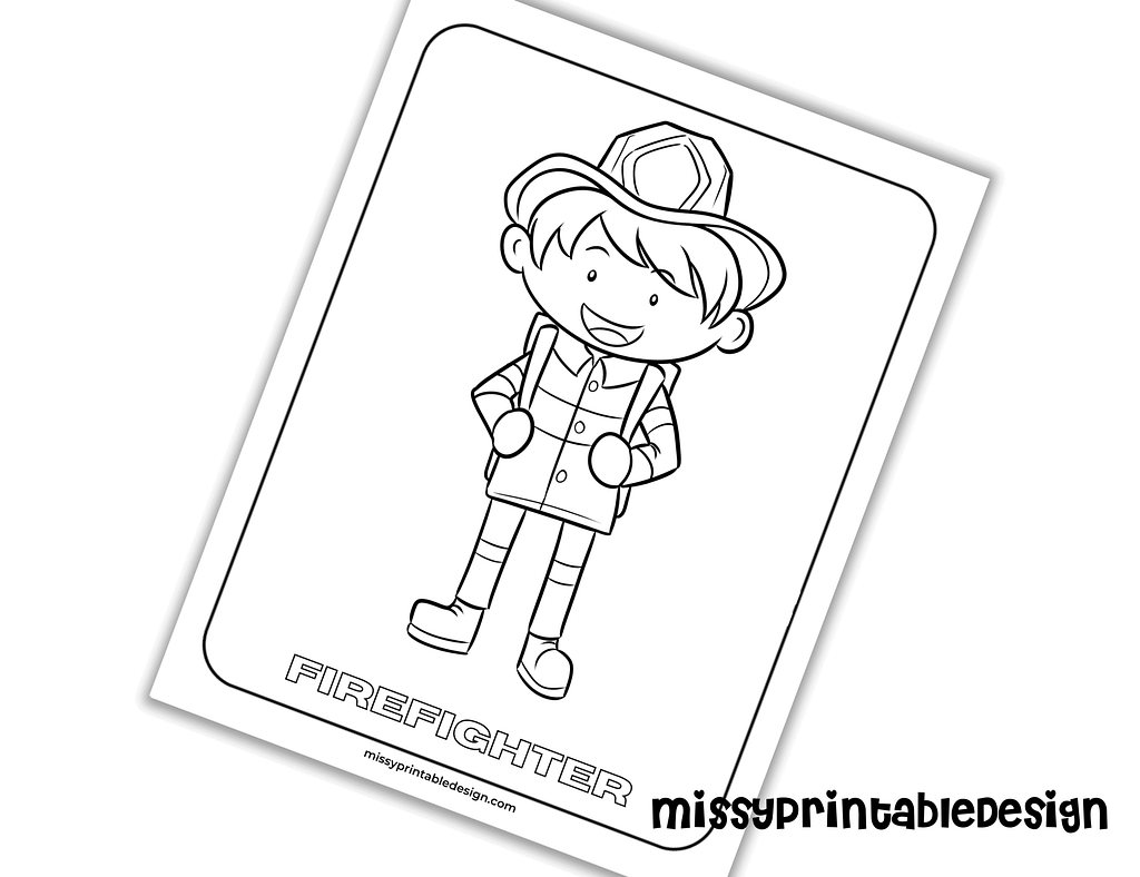 firefighter coloring page