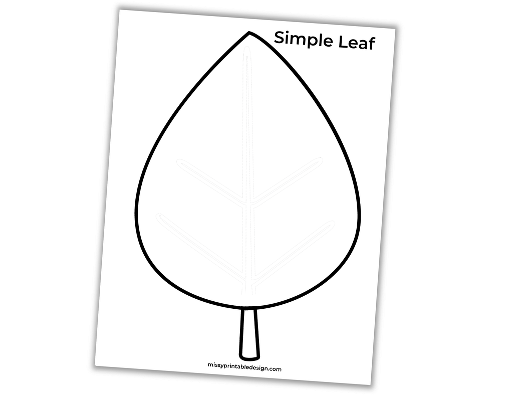 simple leaf template