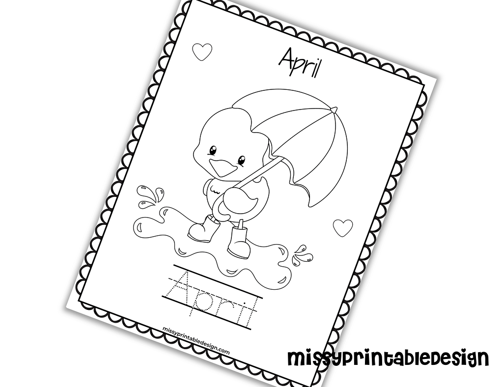 April coloring page