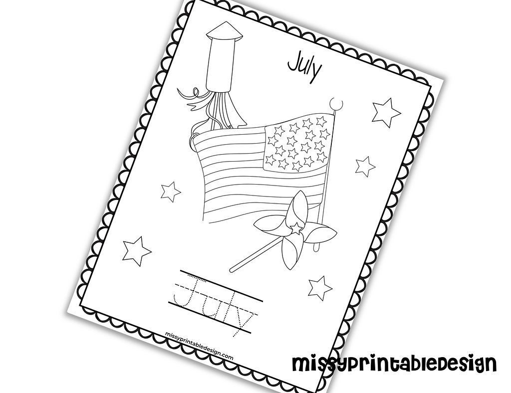 July coloring page