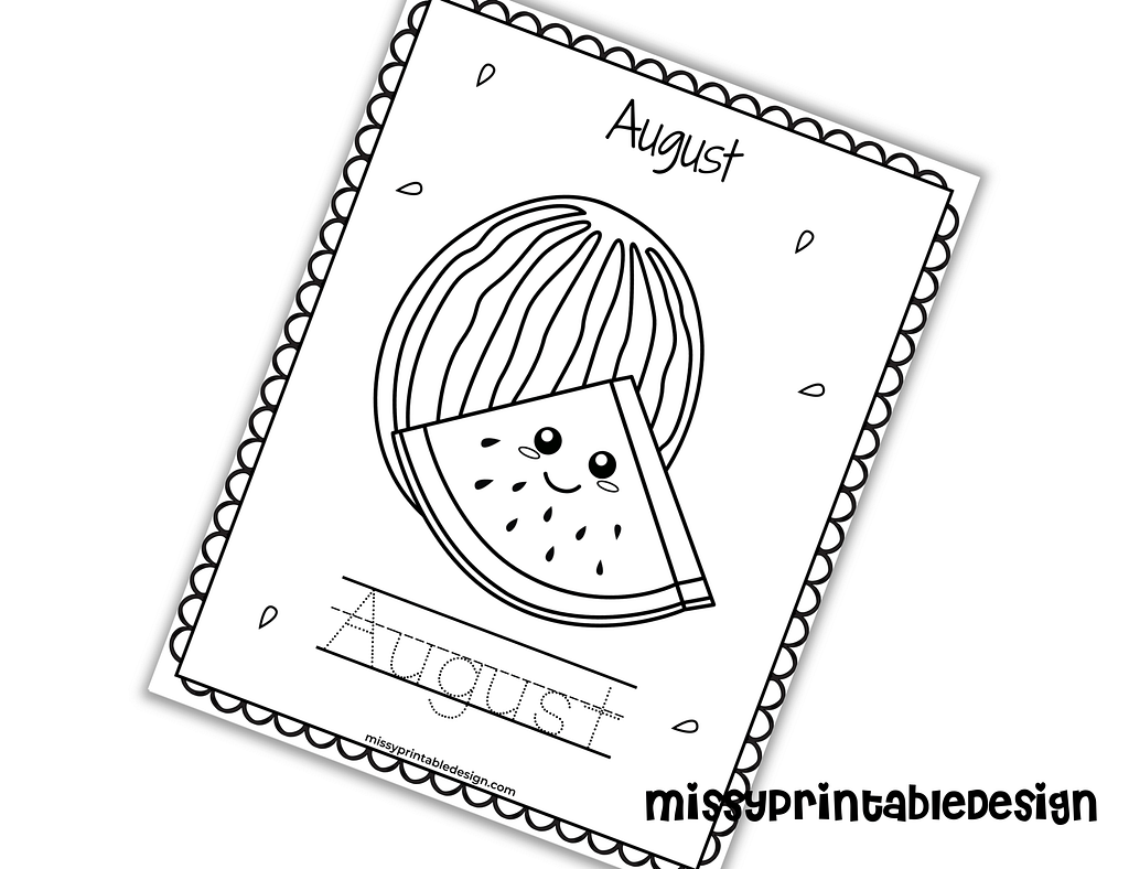 August coloring page