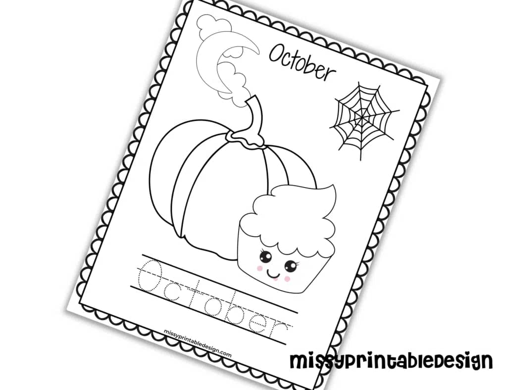 October coloring page