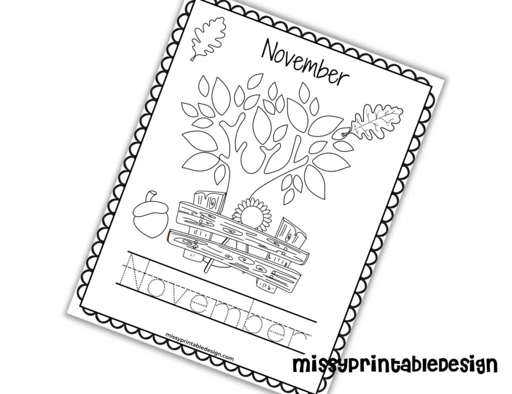 November coloring page