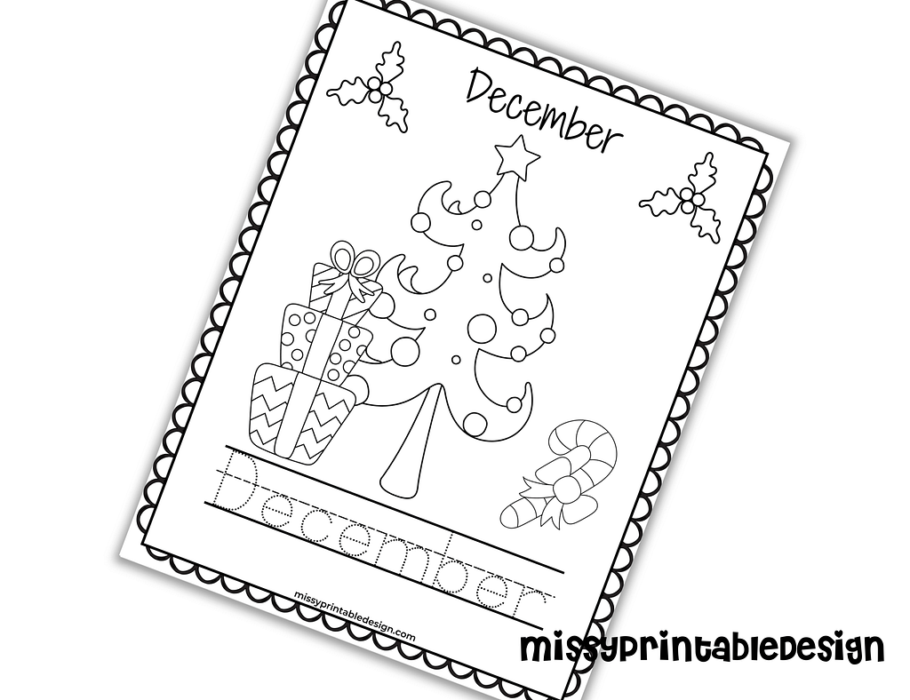December coloring page