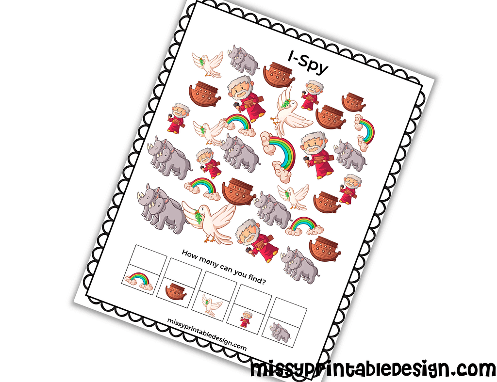 Noah’s Ark Printable I-Spy