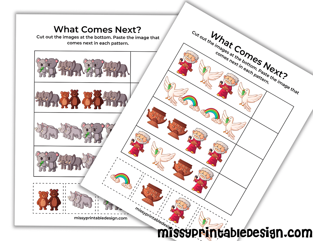 Noah’s Ark Printable What Comes Next