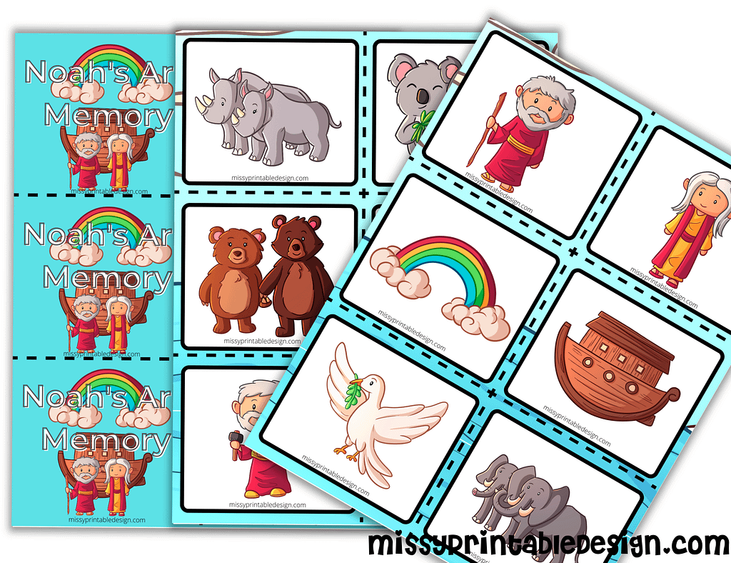 Noah’s Ark Printable Memory Game
