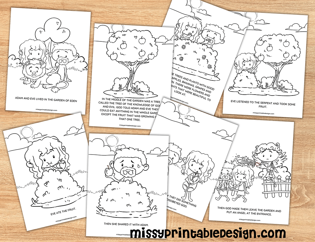 Adam and Eve Free Printables