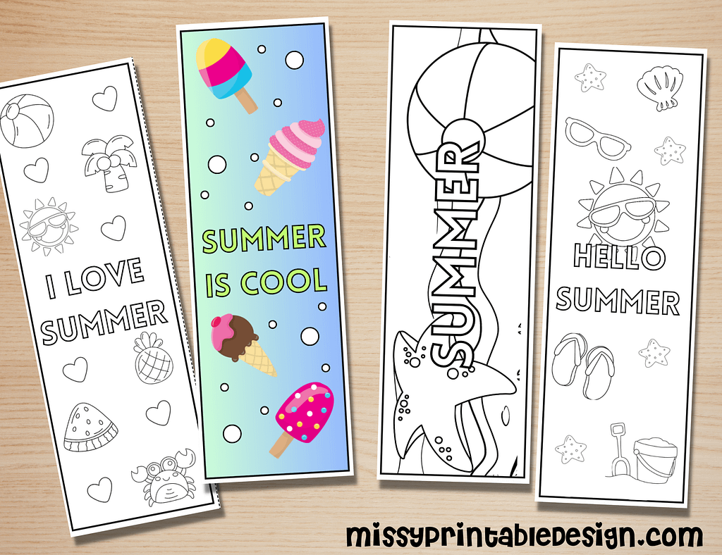 Printable Summer Bookmarks