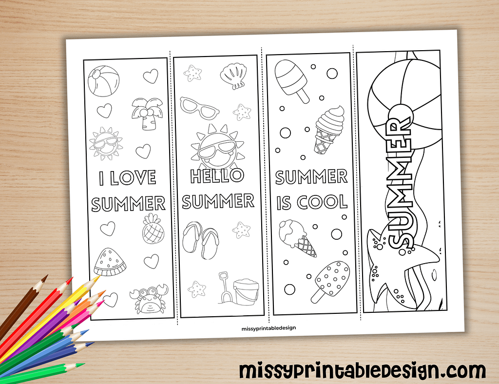Free Printable Summer Bookmarks
