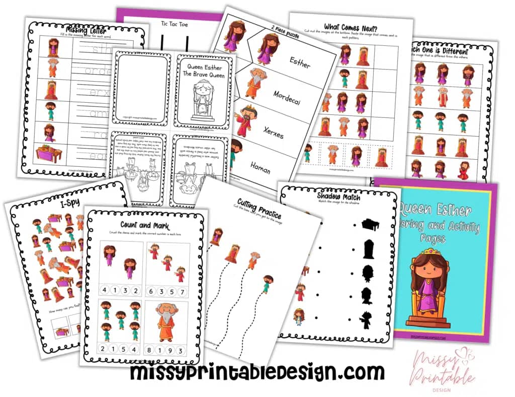 queen esther printable