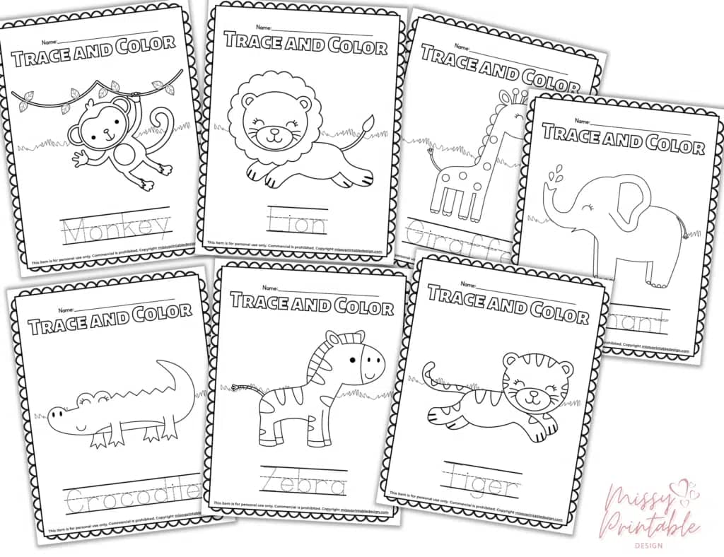 Zoo Animal Coloring Pages