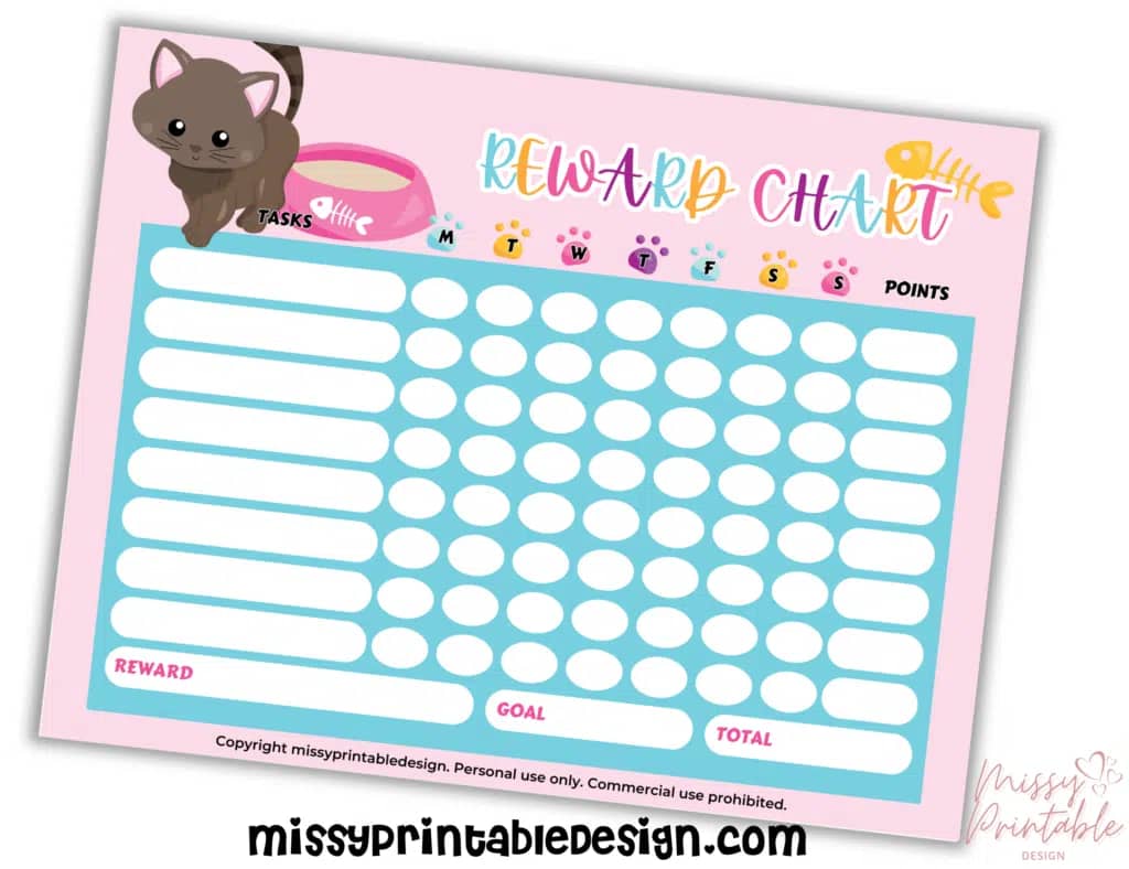 Free Printable Cat Reward Chart