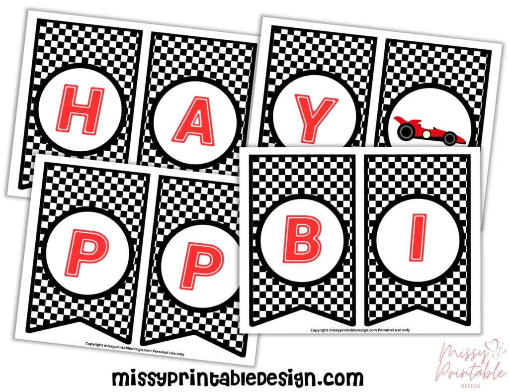 Race Car Birthday Banner