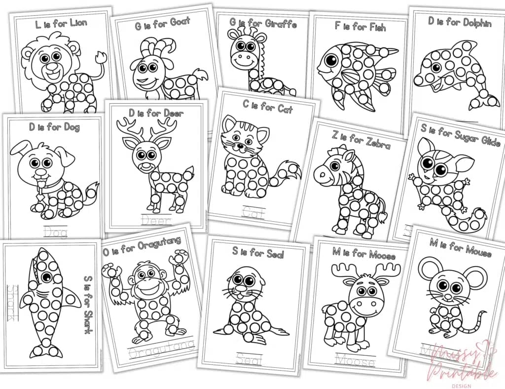 Animal Dot Marker Printables