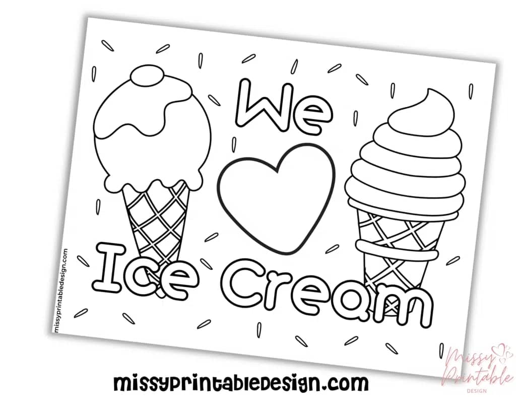 Free Printable Ice Cream Coloring Pages