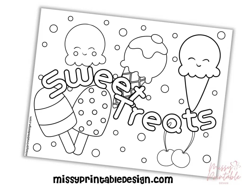 Free Printable Ice Cream Coloring Pages