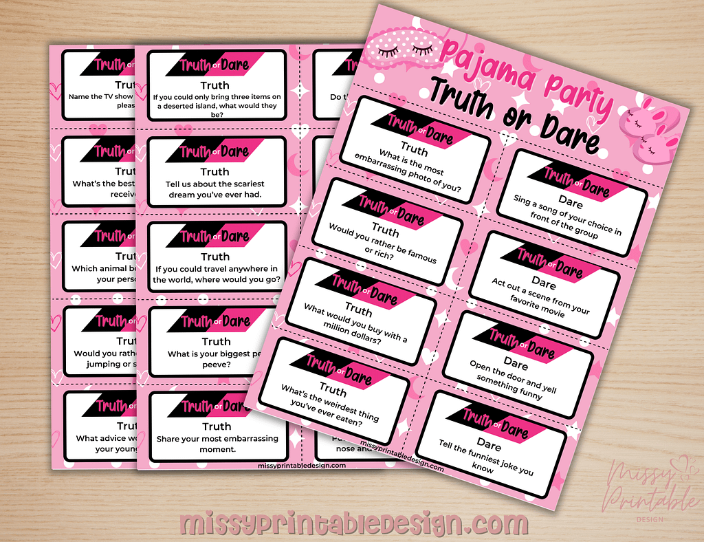pajama party truth or dare