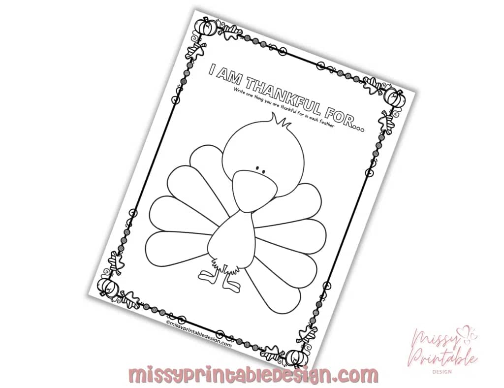 I am thankful worksheet