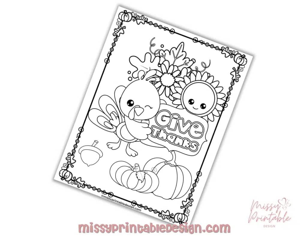 thanksgiving coloring page