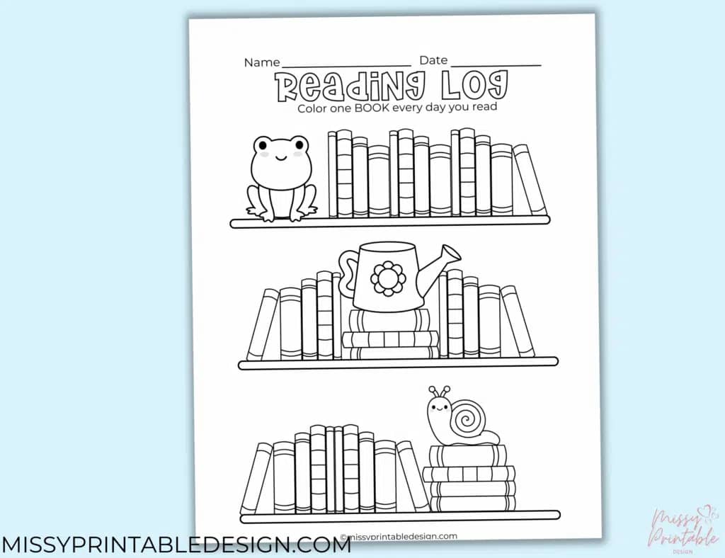 Free Bookshelf Spring Reading Logs