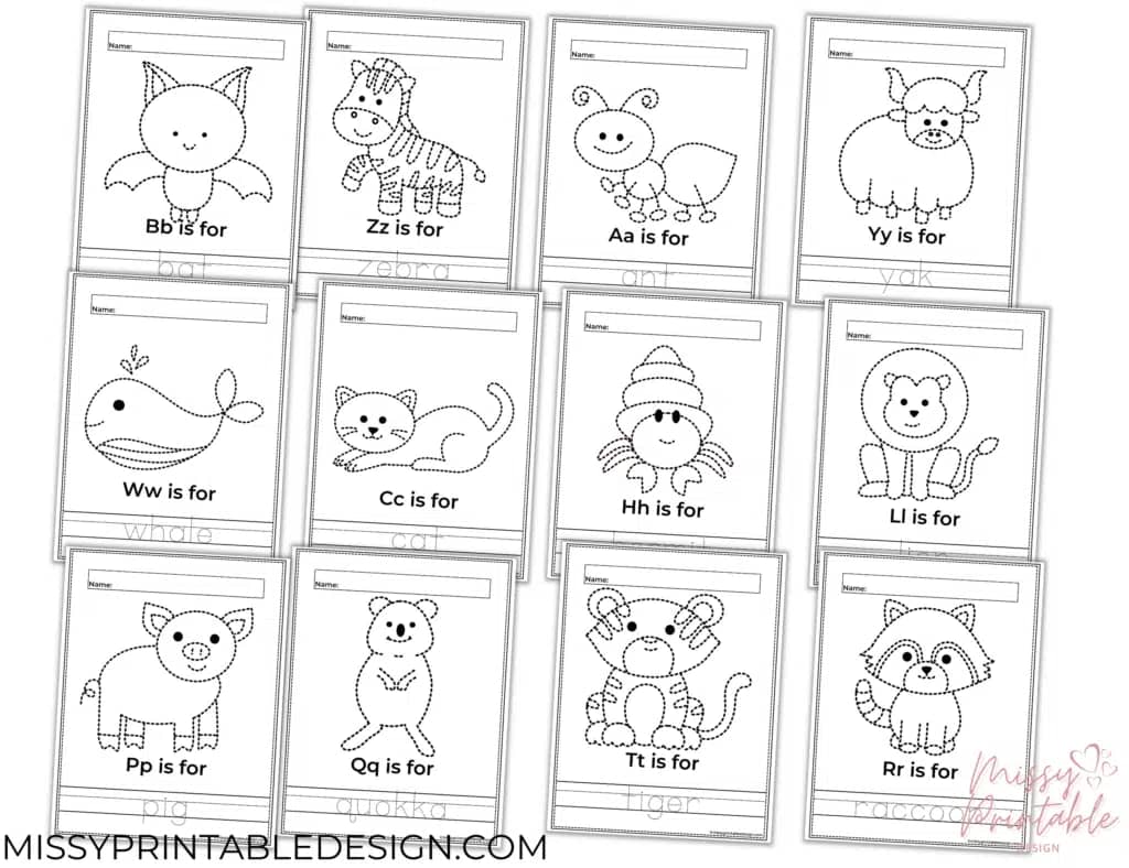 Animal Tracing Worksheets