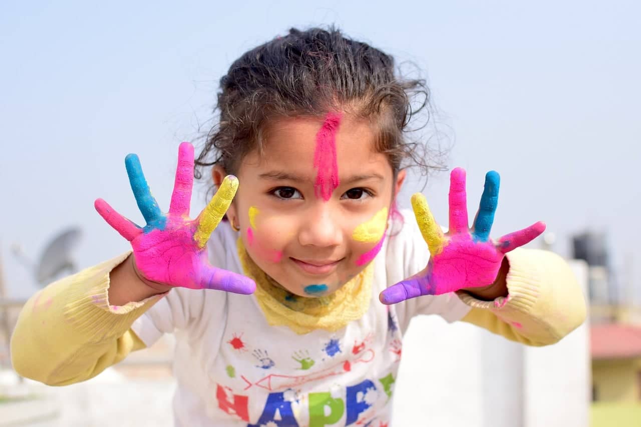girl colors holi festival child 3194977