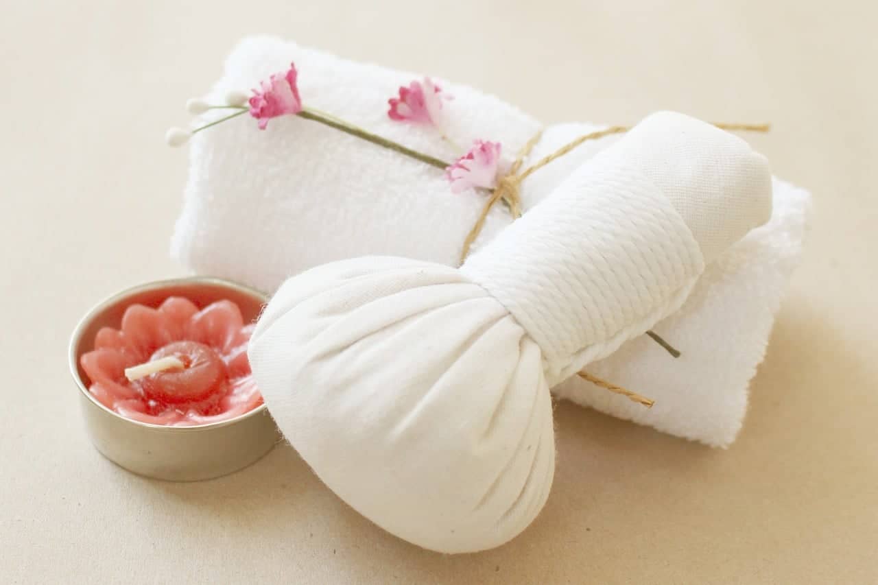 spa herbal compress candle towel 2422421