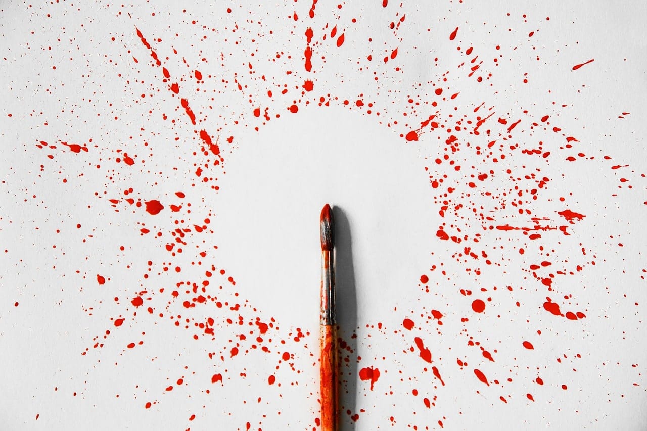 paint brush splash red paint 5699263