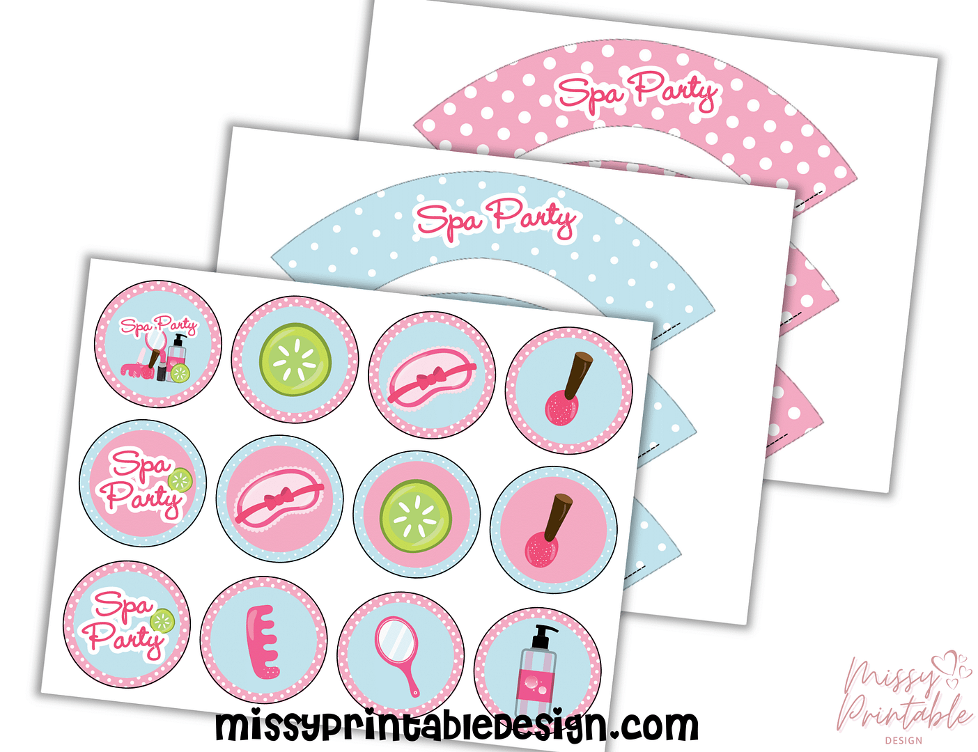 Free Spa Party Printables - MissyPrintableDesign