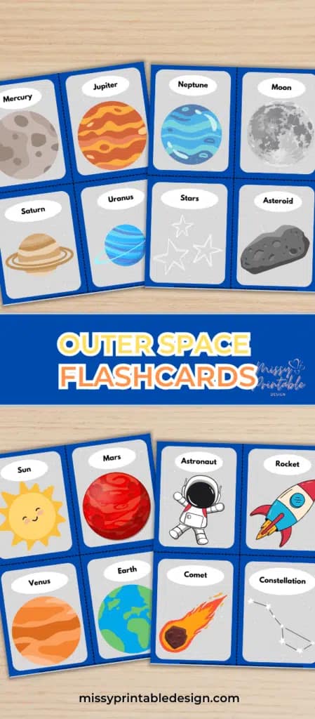 Free Printable Space Flashcards