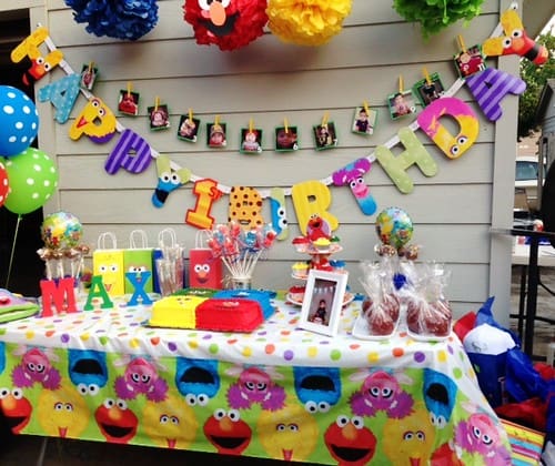 Sesame Street Party Cake Table