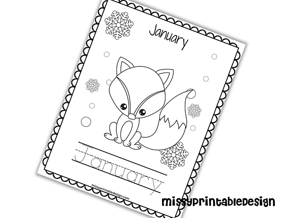 January coloring page