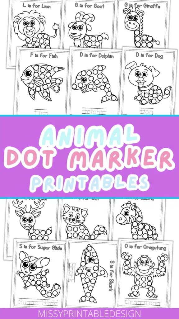 Animal Dot Marker Printables