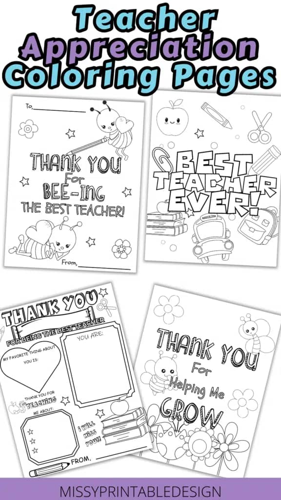 Teacher Appreciation Coloring Pages