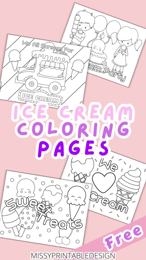 Free Printable Ice Cream Coloring Pages