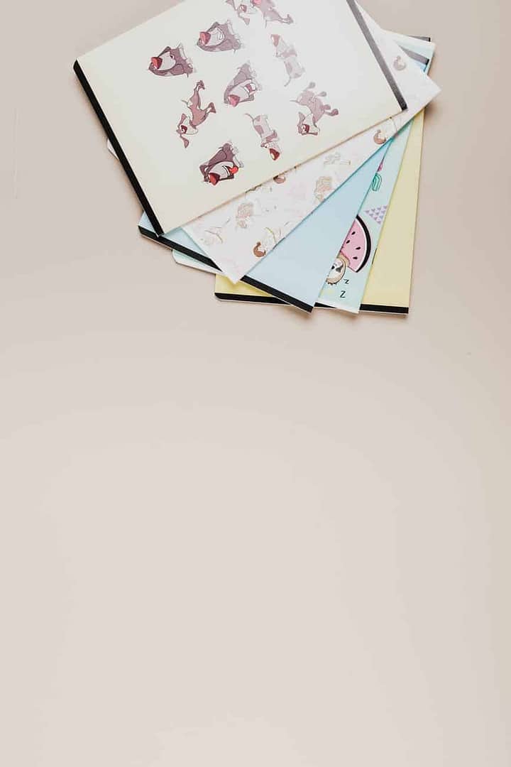 colorful cards with design