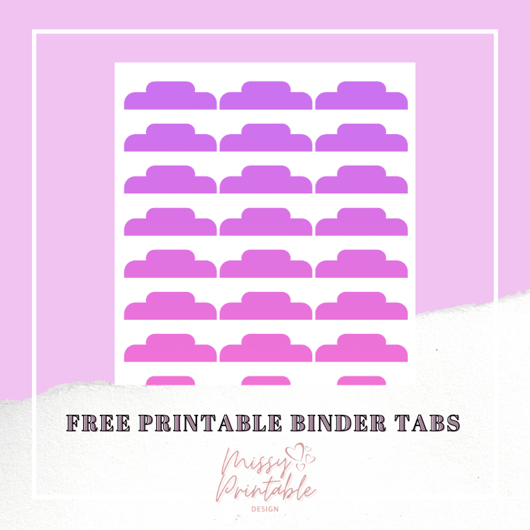 printable binder tabs