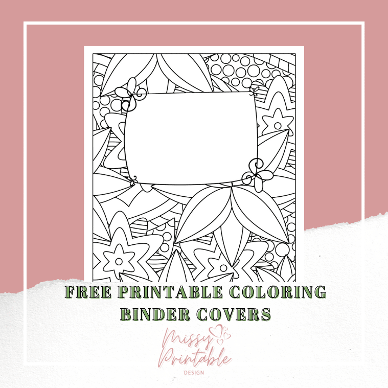 coloring binder cover