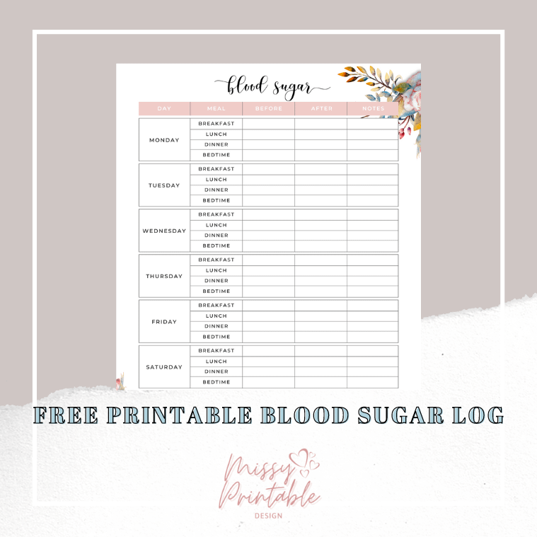 blood sugar log