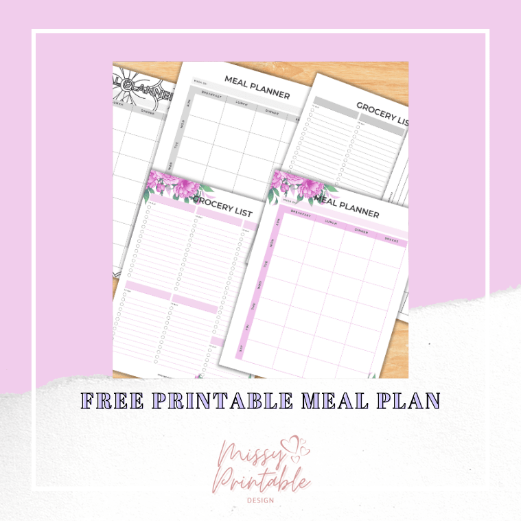 printable meal planner