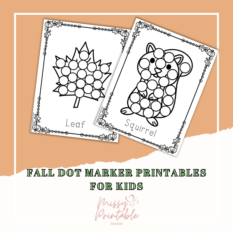fall dot marker pages