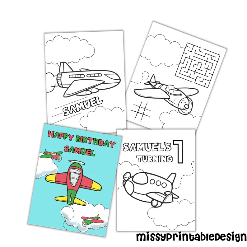 airplane coloring pages