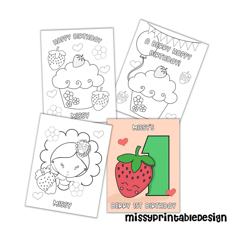 strawberry coloring pages